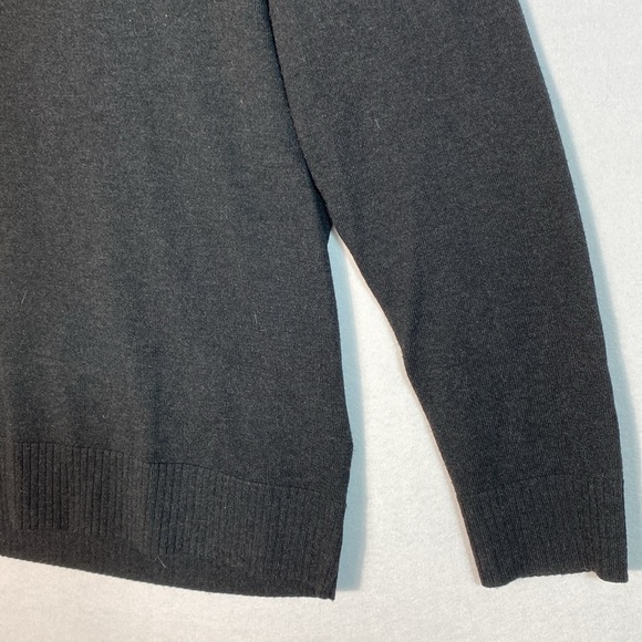 Smartwool Men's Sparwood Charcoal Black Merino Wool Quarter Zip Sweater XL - Picture 4 of 15